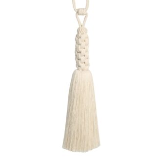 ABRIELLE COTTON TASSEL TIEBACK