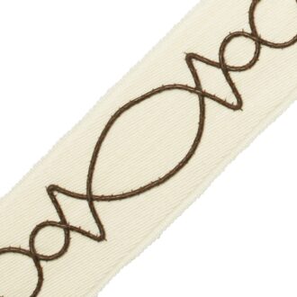 LEATHER APPLIQUÉ ON WOOL BORDER