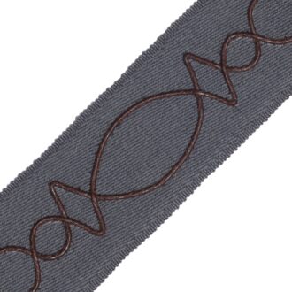 LEATHER APPLIQUÉ ON WOOL BORDER