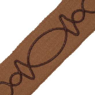 LEATHER APPLIQUÉ ON WOOL BORDER