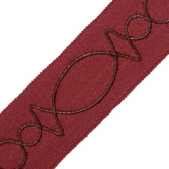 LEATHER APPLIQUÉ ON WOOL BORDER