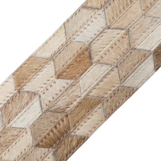 HAIR-ON-HIDE HEXAGON BORDER