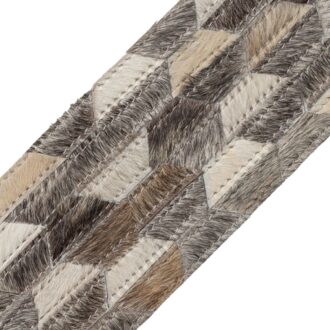HAIR-ON-HIDE HEXAGON BORDER
