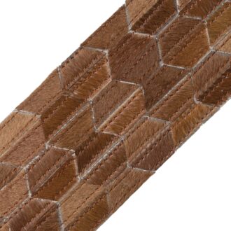HAIR-ON-HIDE HEXAGON BORDER
