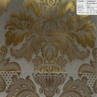 Ткань жаккард, цвет: золотой, ADEKO Damasco - 1418