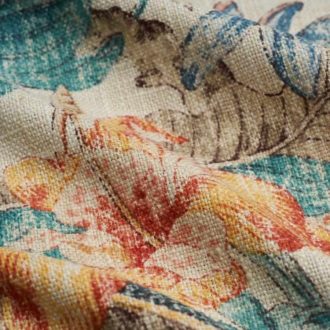 Ткань жаккард FABRICUT Caledon - Coral teal