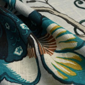 Ткань жаккард FABRICUT Euphorbia - Teal Sky