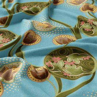 Ткань жаккард Daylight & Liontex Nouveau - Sky Blue
