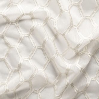 Ткань вуаль с вышивкой Daylight & Liontex Formentera - Off White