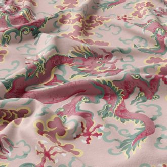 Ткань рогожка Dragon Dance Rose Gold от Daylight & Liontex