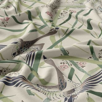 Ткань рогожка Goose Chase Mint Cream от Daylight & Liontex