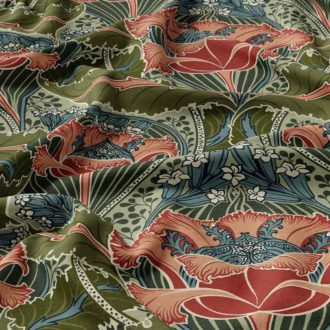 Ткань принт Iris Gentle Red от Daylight & Liontex