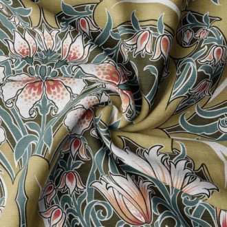 Ткань рогожка Lily Light Gold от Daylight & Liontex