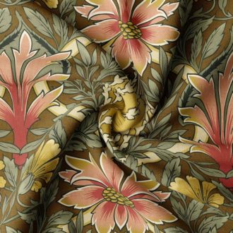 Ткань бархат Pineapple Gentle Red от Daylight & Liontex