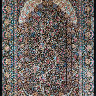 Ковёр ручной работы (Иран), шёлк QOM (MOURO INTERTRADE)  - 80x120x3 (QOM_IR_13-229/S-IR)