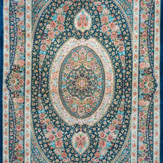 Ковёр ручной работы (Иран), шёлк QOM (MOURO INTERTRADE)  - 80x125x2 (QOM_IR_12-615/S-IR)