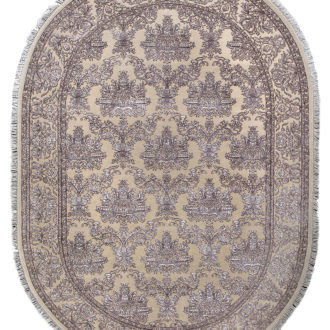 Ковёр ручной работы (Индия), шерсть KING OF AGRA (RAJPUT CARPETS)  - 300x392x8 (RAJ14_R_NO55-CRE-CRE(Oval))