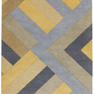 Ковёр ручной набивки (Индия), шерсть REEF RUG (ASIATIC(London))  - 300x400x10 (REF_RN_RF02-BIG-ZIG-OCHRE-GREY)