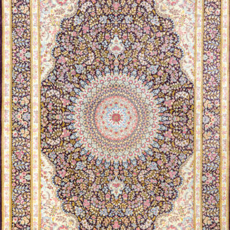 Ковёр ручной работы (Иран), шёлк QOM (FARCO)  - 135x210x3 (QOM_IR_14-245-IR)