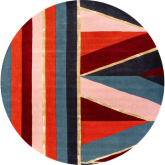Ковёр ручной набивки (Индия), шерсть TED BAKER (BRINK & CAMPMAN) - 200 x 200 (TEDB_RN_Sahara Burgundy 56105(Round))