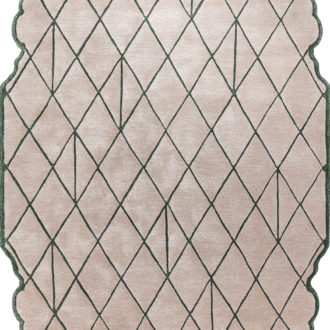 Ковёр ручной набивки (Индия), арт-шёлк IRREGULAR (JAIPUR)  - 274x366x10 (IRG_RN_TOP-9054-BGE-D.GRN)