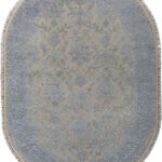 Ковёр ручной работы (Индия), шерсть KING OF AGRA (RAJPUT CARPETS)  - 173x236x8 (RAJ14_R_RO45-2ND-CRE-GRY(Oval))