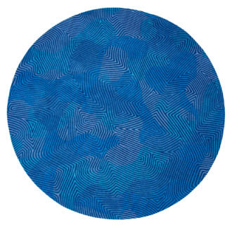 Ковёр из полиэфирного шёлка Бельгия MEDITATION (LOUIS DE POORTERE)  - 240x240x (MEDI_M_9225-BLUE LAGOON(Round))