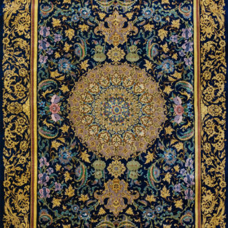 Ковёр ручной работы (Иран), шёлк QOM (MOURO INTERTRADE)  - 100x150x2 (QOM_IR_12-453/S-IR)