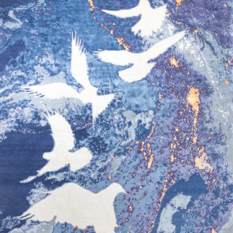 Ковёр ручной работы (Непал), эвкалиптовый шёлк ART COLLECTION (TIBET CARPET)  - 300x400x6 (ARTCOL_R_PIGEONS OF THE WORLD)