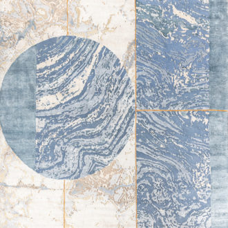 Ковёр ручной работы (Индия), арт-шёлк MARBLE T (TULSI)  - 291x393x6 (MRBL_R_MARBLE-LINES-1-COLOR-2)