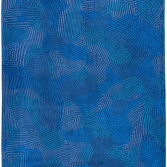 Ковёр из полиэфирного шёлка Бельгия MEDITATION (LOUIS DE POORTERE)  - 240x340x (MEDI_M_9225-BLUE LAGOON)