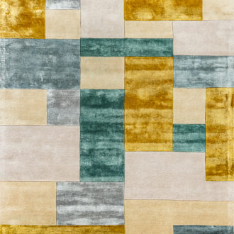 Ковёр ручной набивки (Индия), шерсть RIVIERA (OPEE)  - 200x290x10 (RIV_RN_MONDRIAN-04-BEIGE-GREEN)