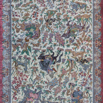 Ковёр ручной работы (Иран), шёлк QOM (MOURO INTERTRADE)  - 70x200x3 (QOM_IR_11-418-IR)