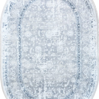 Ковёр Турция FLORA LUX (GURTEKS)  - 300x400x7 (FLX_M_5530C-LBLUE-BEIGE(Oval))