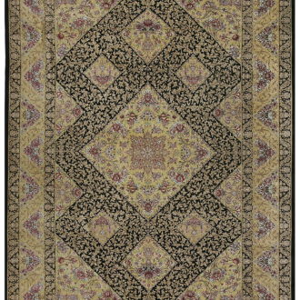 Ковёр ручной работы (Иран), шёлк QOM (FARCO)  - 200x295x3 (QOM_IR_9-565-Faani-IR)