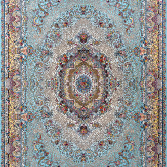 Ковёр из полиэфирного шёлка Иран NOBLE (MOHTASHAM)  - 200x290x7 (NOBE_M_100-900-AQUA)