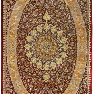 Ковёр ручной работы (Иран), шёлк QOM (FARCO)  - 200x315x3 (QOM_IR_9-460-IR)