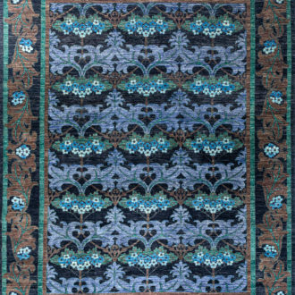 Ковёр ручной работы (Пакистан), шерсть MORRIS A/B 10/10 (ABBAS CORPORATION)  - 82x252x6 (MOR10_R_710-BLK-PRP)