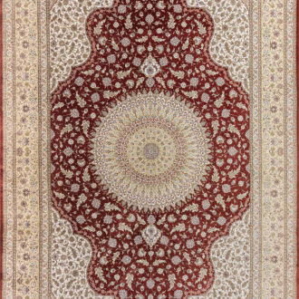 Ковёр ручной работы (Иран), шёлк QUM MM IR (MOURO INTERTRADE)  - 200x305x3 (QUM_IR_14-100-IR AHMADI)