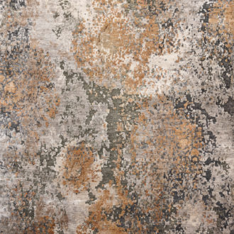 Ковёр ручной работы (Индия), арт-шёлк STORM (RUPESH KUMAR)  - 175x175x6 (STO_R_FR1236-GREY-COPPER)