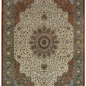 Ковёр ручной работы (Иран), шёлк QOM "AD" (MOURO INTERTRADE)  - 197x295x3 (QAD_IR_6342-IR)