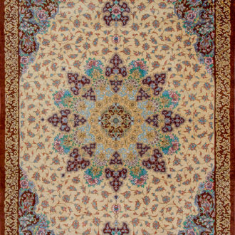 Ковёр ручной работы (Иран), шёлк QOM (FARCO)  - 80x124x3 (QOM_IR_9-192/S-IR)