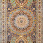 Ковёр из шёлка Иран MASTERPIECE QUM (Shahrokh)  - 202x303x5 (MAQU_M_009-23-SHAHYADI Cobalt Blue)