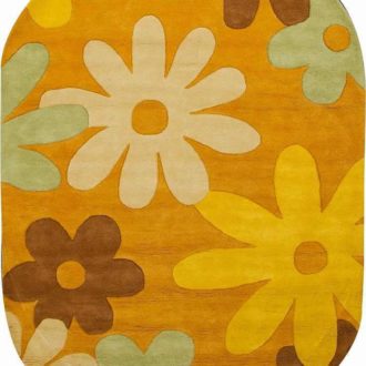 Ковёр ручной набивки (Индия), хлопок HAPPY DAY (MARWAR)  - 200x300x10 (HAP_RN_13J-0U-ORA(Oval))