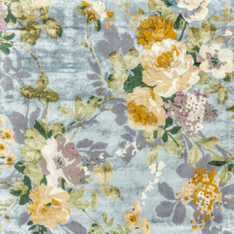 Ковёр ручной набивки (Индия), арт-шёлк RIVIERA (OPEE)  - 200x290x10 (RIV_RN_FLOWERS-GREY)