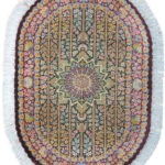 Ковёр ручной работы (Иран), шёлк QUM MM IR (MOURO INTERTRADE)  - 77x120x3 (QUM_IR_JAVADI(Oval))