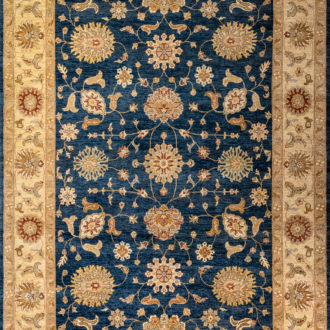 Ковёр ручной работы (Индия), шерсть GAZNI D (DIAMOND CARPETS)  - 274x372x6 (GAZND_R_ZIGLER-DBLU-HON)