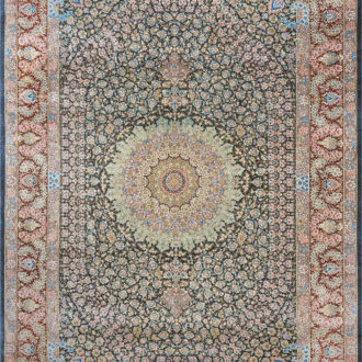 Ковёр ручной работы (Иран), шёлк QOM (MOURO INTERTRADE)  - 138x200x2 (QOM_IR_11-425-IR)