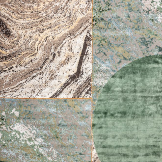 Ковёр ручной работы (Индия), арт-шёлк MARBLE T (TULSI)  - 244x305x6 (MRBL_R_MARBLE-LINES-5-COLOR-2)