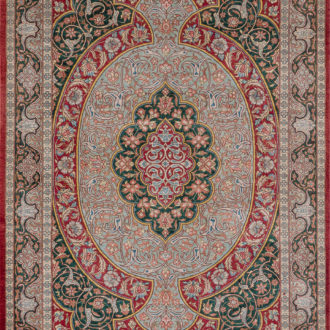 Ковёр ручной работы (Иран), шёлк QOM (MOURO INTERTRADE)  - 79x121x3 (QOM_IR_801-3254/S-IR)